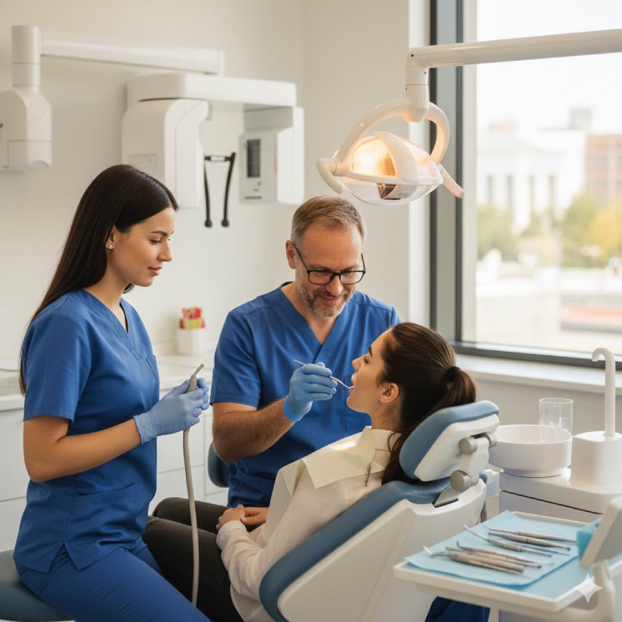 Kostenbeispiel einer Zahnfleischtransplantation, die von der Zahnzusatzversicherung CEZE übernommen wird.