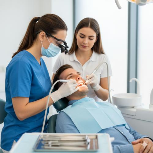 zahnzusatzversicherung-parodontose-zahnreinigung Durch eine professionele Zahnreinigung vermeiden Sie Parodontose. Ansonsten hilft Ihnen die Zahnzusatzversicherung CEZE.