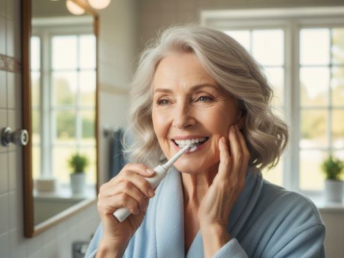 zahnzusatzversicherung-rentner-senioren-sanftes-zaehneputzen Zahngesundheit für Senioren ist besonders wichtig. Durch sanftes und gründliches Zähneputzen erhalten Sie sich ein schönes Lächeln.